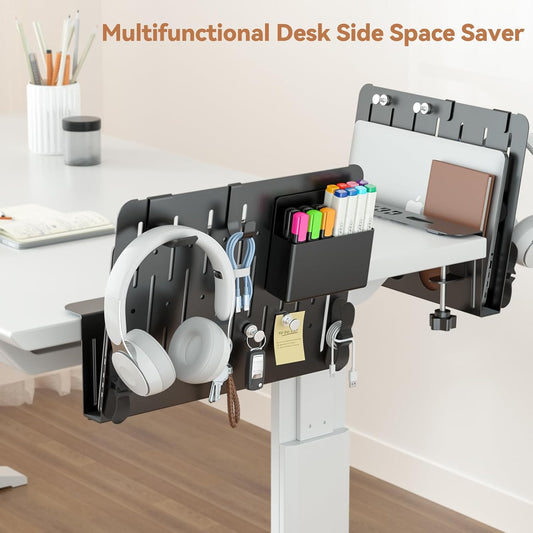 Clamp-On Desk Organizer – 6-in-1 Under Desk Storage Shelf
