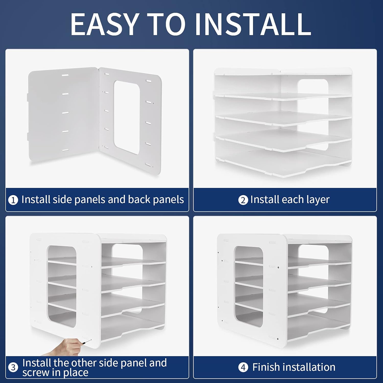 Letter Tray Organizer – 4/5/7 Tier A4 Paper Storage Rack