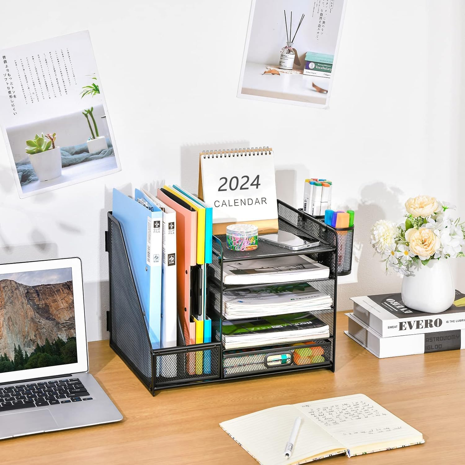 All-in-One Desk Organizer – 5 Trays, Drawer & Holders (36 x 28 x 30 cm)