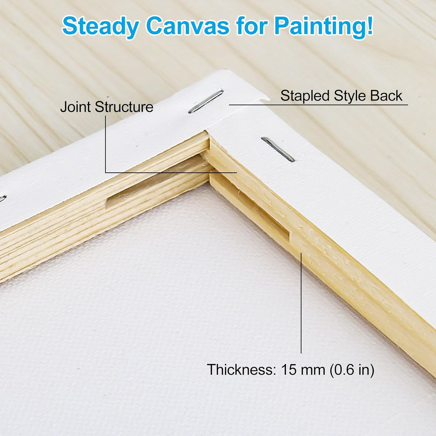 XTDMJ 20X30Cm Canvas for Painting, 4 Pack Stretched Canvases for Adults, Acrylics & Oils Painting