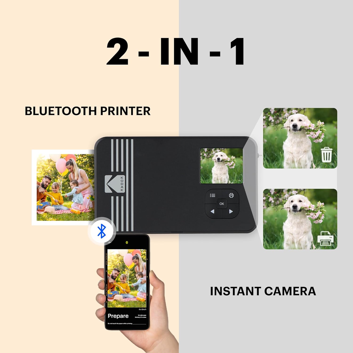 Kodak Mini Shot 2 Retro – Instant Camera & Photo Printer