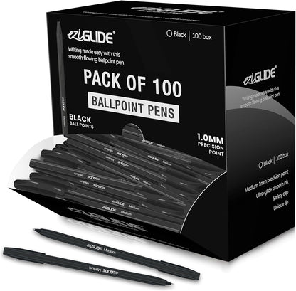 Ballpoint Pens – Assorted Colours, 1.0mm Tip (Pack of 10 / 50 / 100)