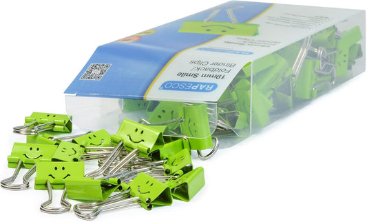19mm Smiles Foldback Clips – Fun, Durable & Perfect for Organizing