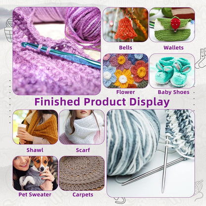 Aeelike Knitting & Crochet Starter Kit – Complete Set for Beginners & Experts