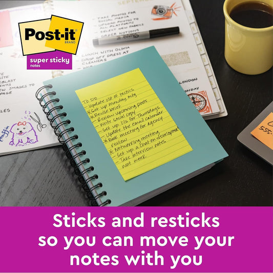 Post-it Super Sticky Notes – Extra Strong Adhesion for Big Ideas
