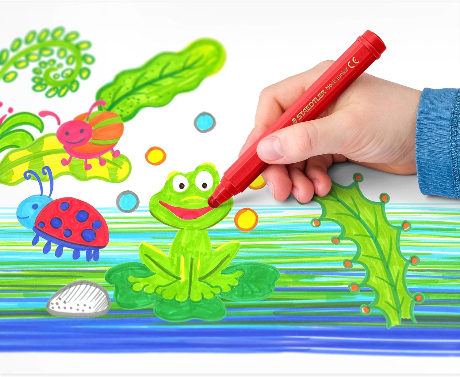 STAEDTLER Noris Junior Jumbo Fibre-Tip Pens – The Perfect First Colouring Pens for Toddlers