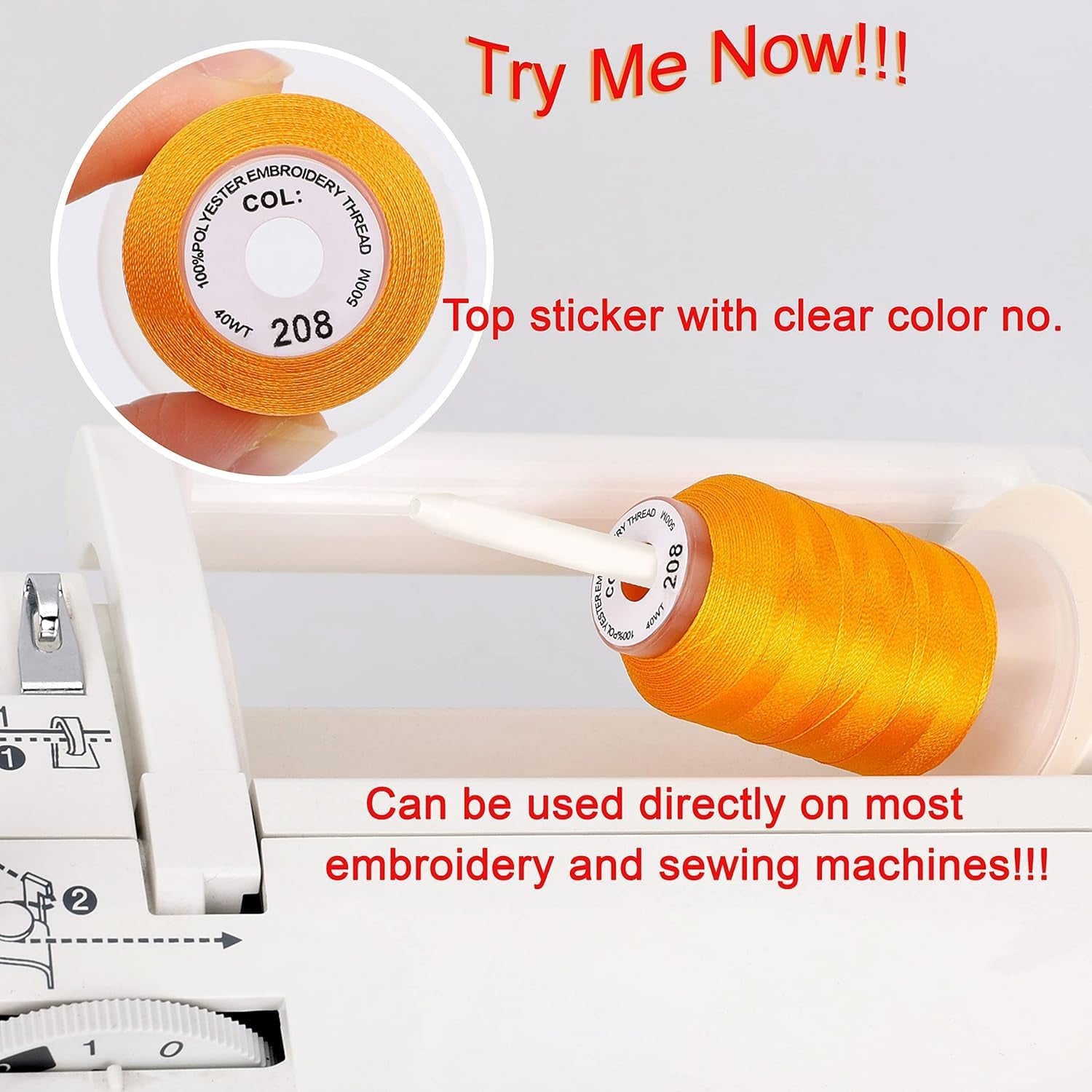 New brothread 40-Spool Polyester Machine Embroidery Thread Kit – Vibrant, Durable & High-Quality