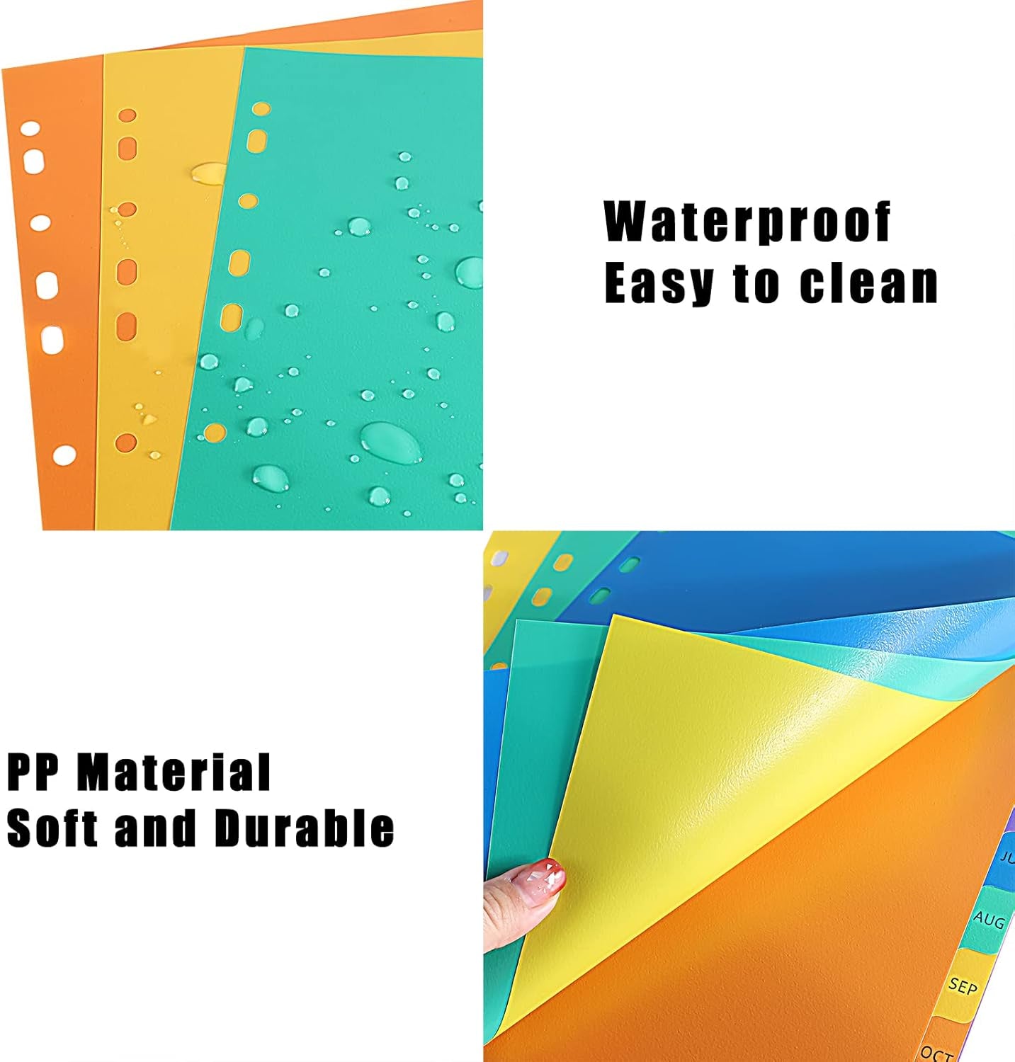 A4 Monthly File Dividers – Pack of 5 for Organized Filing