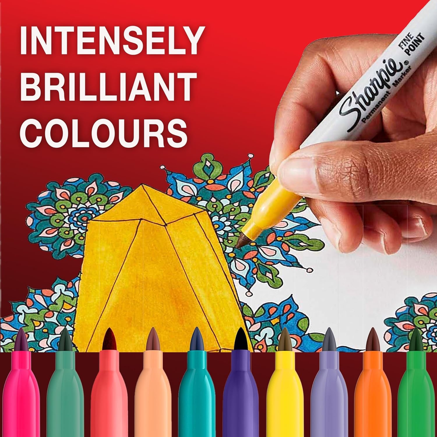 Sharpie Permanent Markers | Fine Point for Bold Details | Electro Pop & Assorted Original Colours | 24 Marker Pens