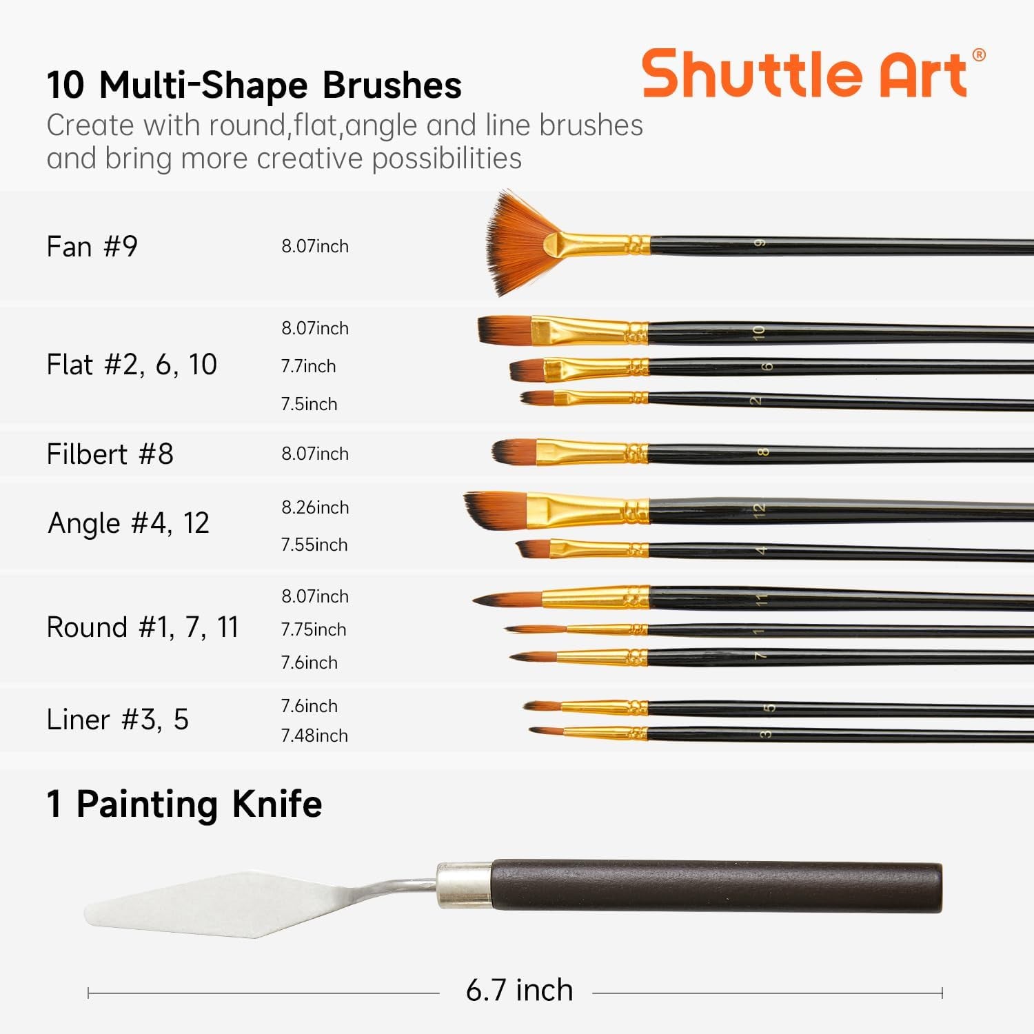 Shuttle Art 59-Piece Acrylic Painting Set – Complete Art Kit for Beginners & Professionals