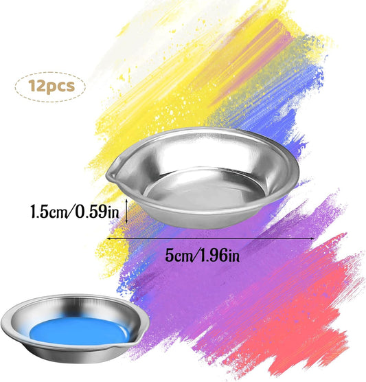 12 PCS Stainless Steel Mixing Paint Palette – Durable, Versatile & Easy to Use