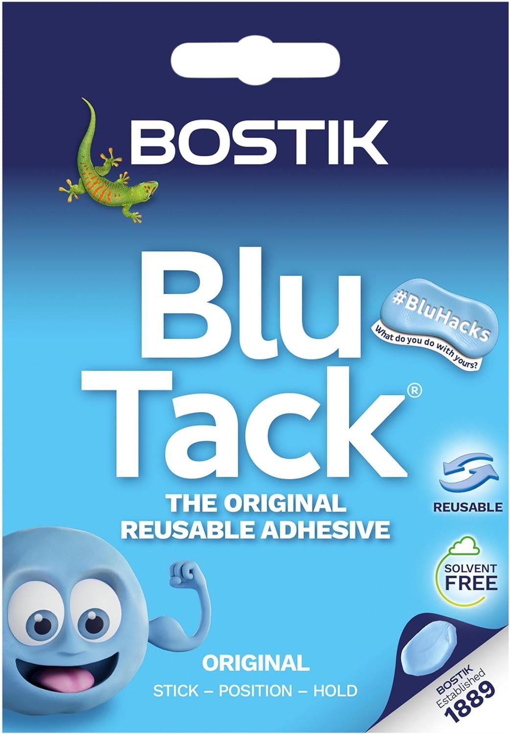 Bostik Blu Tack White – The Original Reusable Adhesive