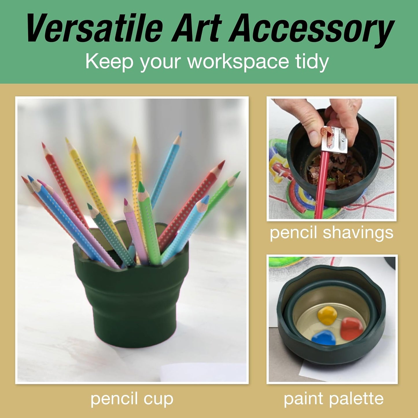 Faber-Castell Clic & Go Collapsible Water Cup – Portable, Durable & Perfect for Artists