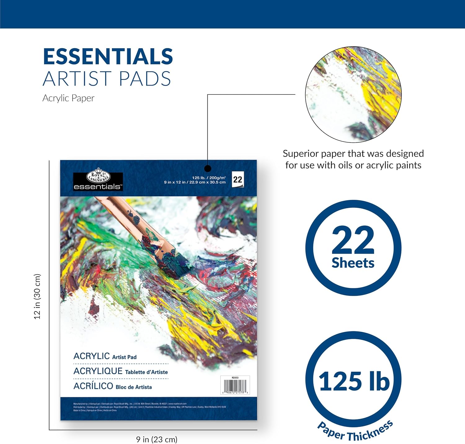 Royal & Langnickel Acrylic Artist Pad