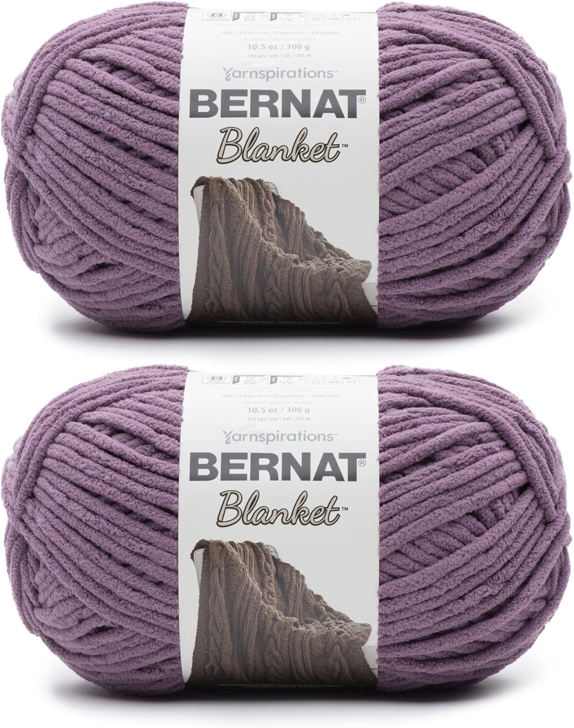Bernat Blanket Super Bulky Yarn – 2-Pack, 300g/10.5oz Balls (Various Colours)