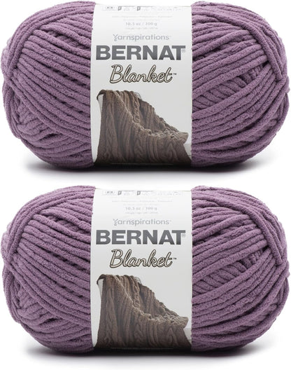 Bernat Blanket Super Bulky Yarn – 2-Pack, 300g/10.5oz Balls (Various Colours)