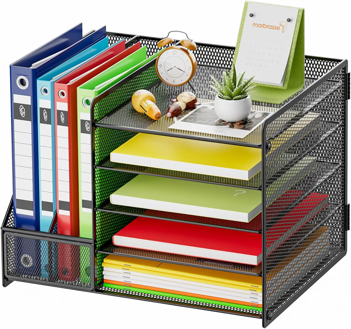 All-in-One Desk Organizer – 5 Trays, Drawer & Holders (36 x 28 x 30 cm)