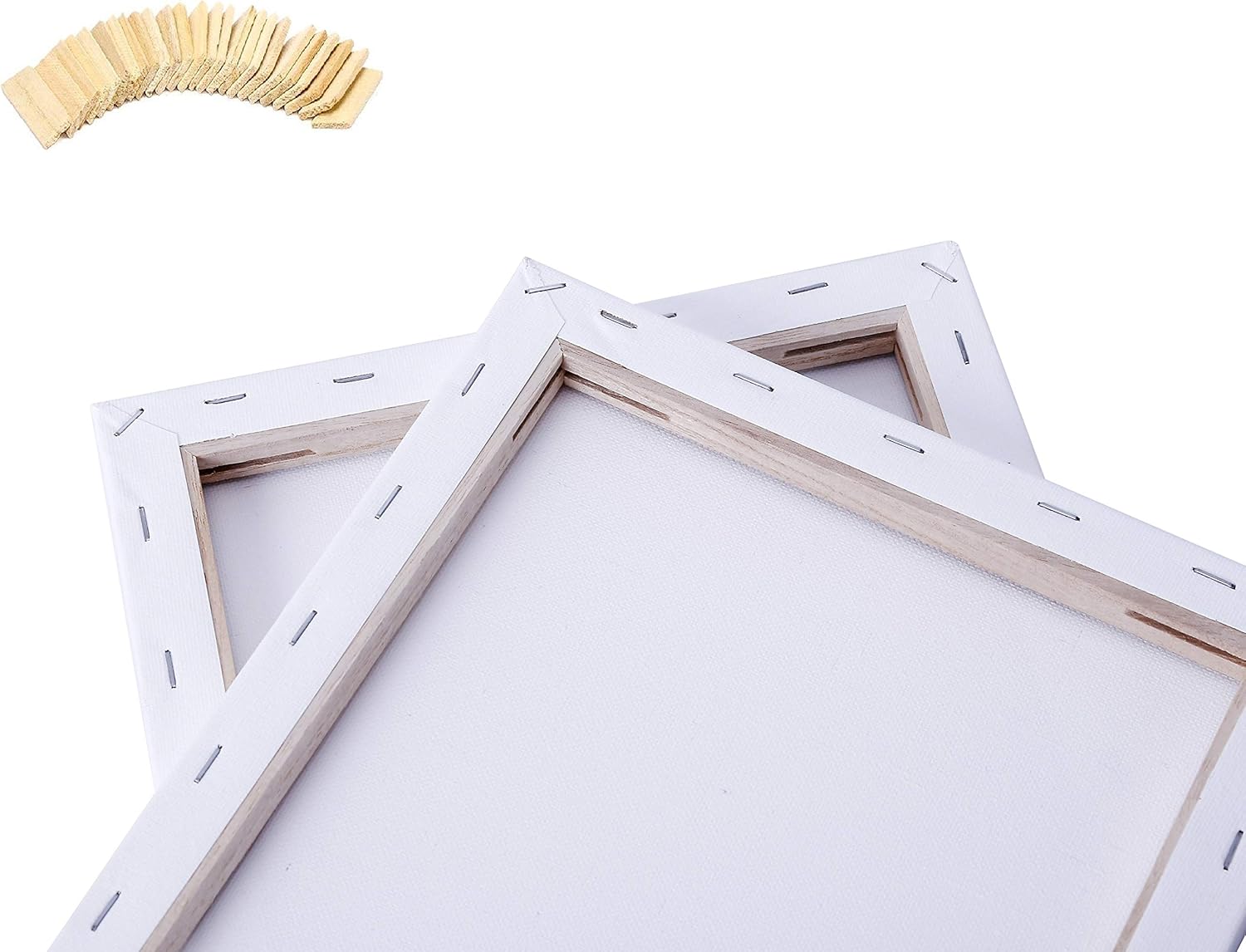 Stretched Canvas – 100% Cotton, Triple-Primed, White (Multiple Sizes & Packs)