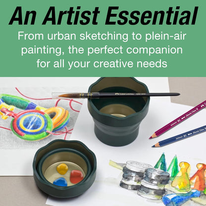 Faber-Castell Clic & Go Collapsible Water Cup – Portable, Durable & Perfect for Artists