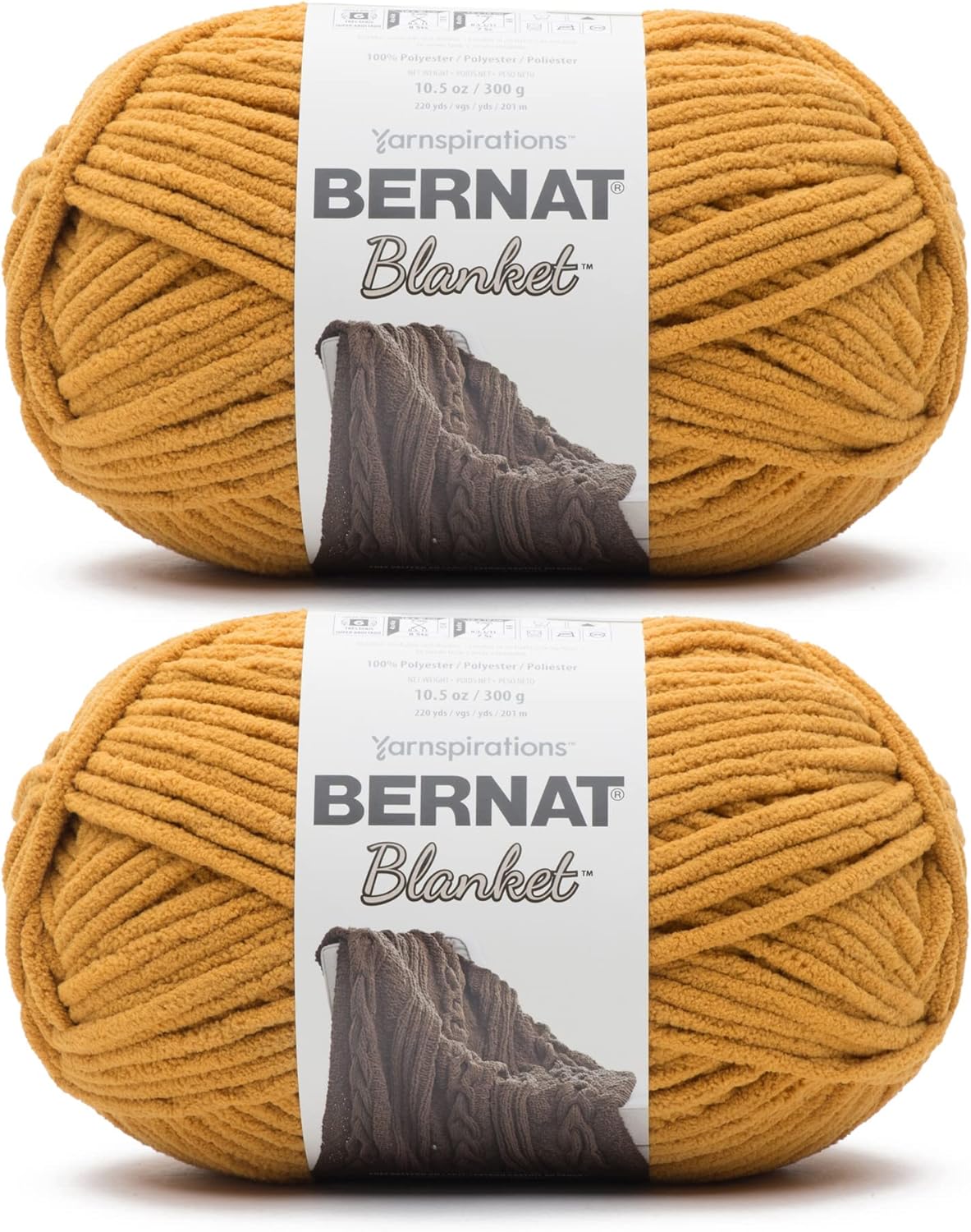 Bernat Blanket Super Bulky Yarn – 2-Pack, 300g/10.5oz Balls (Various Colours)