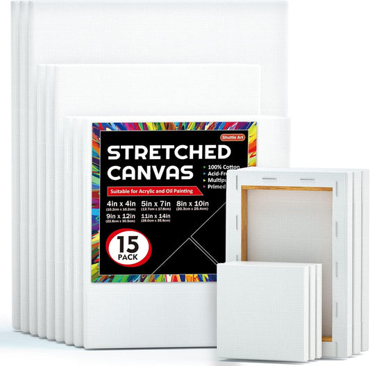Shuttle Art Stretched Canvas Set – Premium Quality for Artists & Beginners