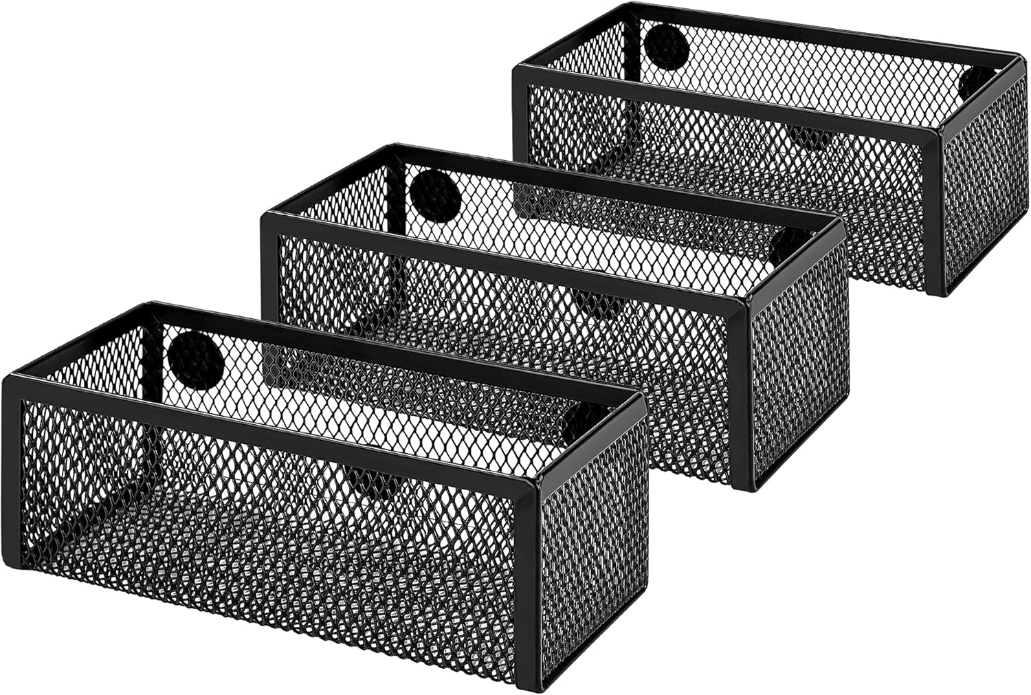Mesh Pencil Cup – Black Steel, Cone Design