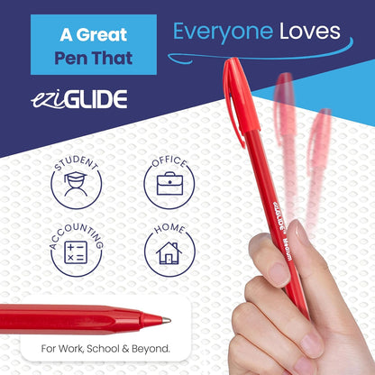 Ballpoint Pens – Assorted Colours, 1.0mm Tip (Pack of 10 / 50 / 100)