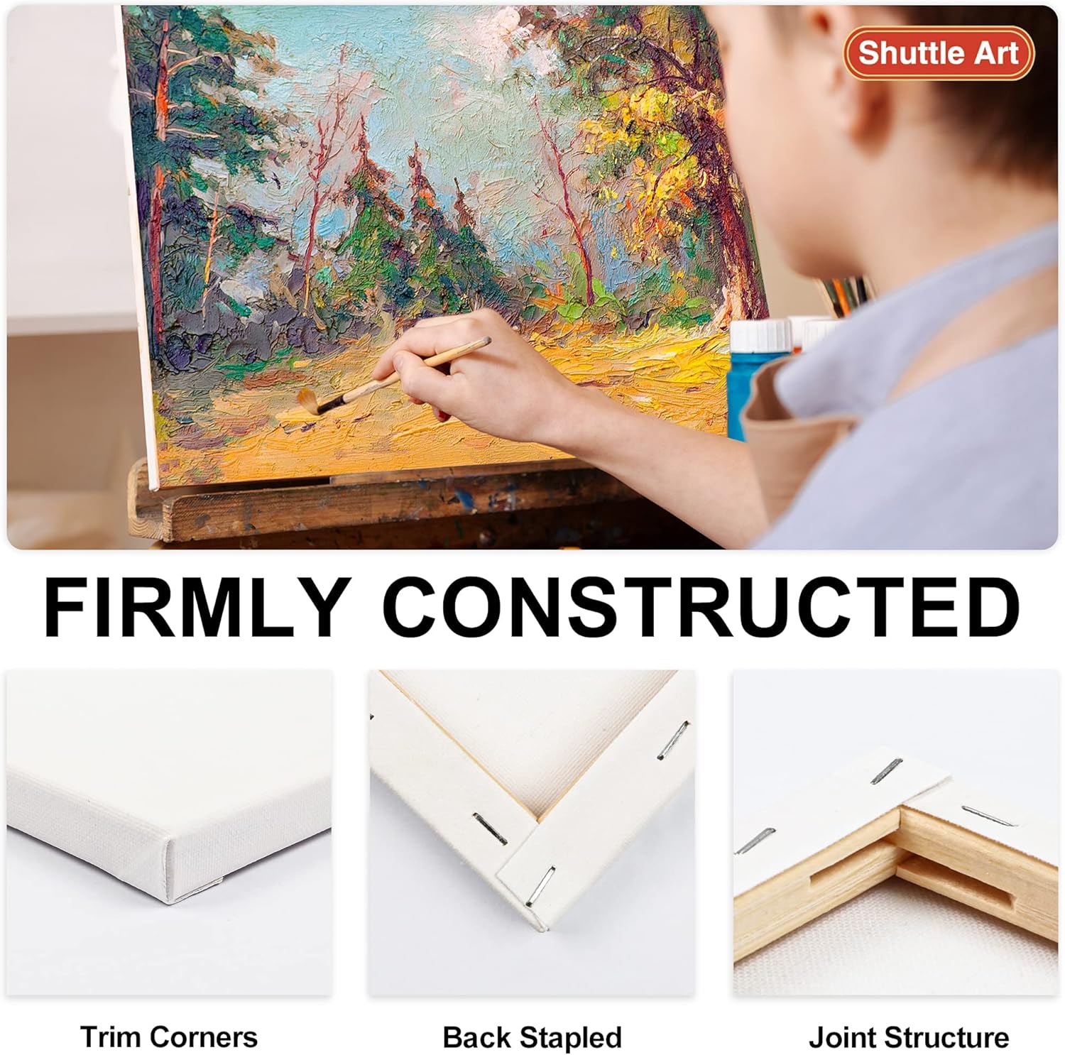 Shuttle Art Stretched Canvas Set – Premium Quality for Artists & Beginners