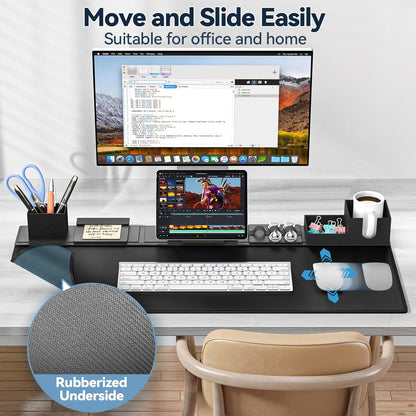 Magnetic Desk Mat Set – 6-Piece PU Leather Organizer