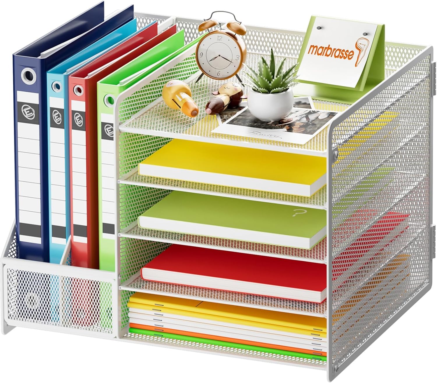 All-in-One Desk Organizer – 5 Trays, Drawer & Holders (36 x 28 x 30 cm)