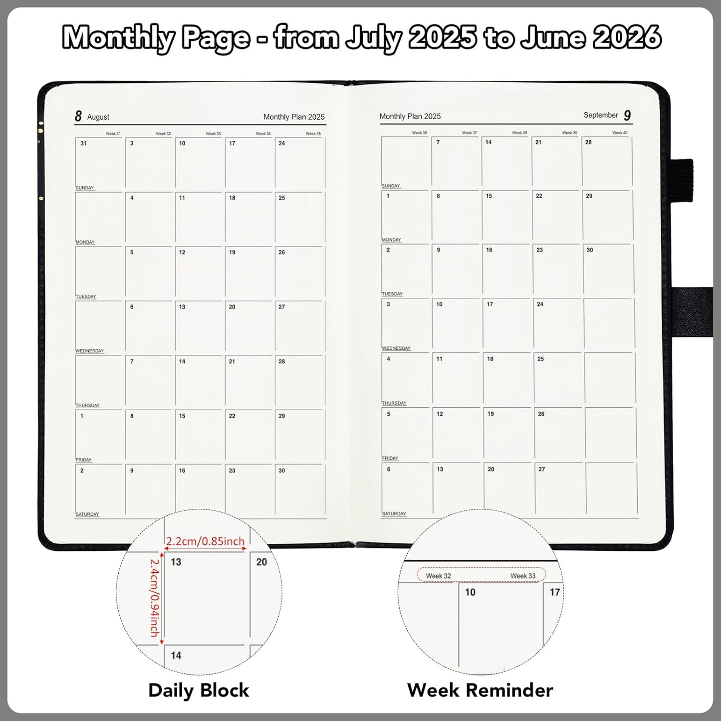 A5 Academic Diary 2025-2026 – Elegant, Practical & Perfect for Daily Planning