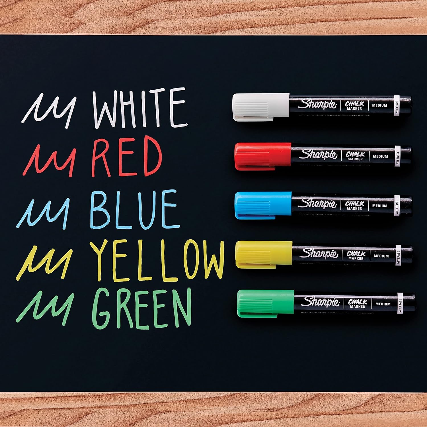 Sharpie Chalk Markers | Wet Erase Chalk Pens | White | 2 Count