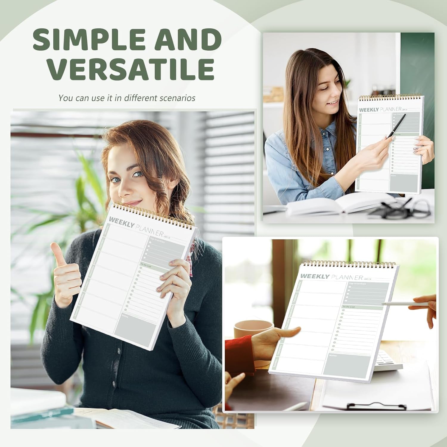 Undated Weekly Planner Pad – Flexible, Organized & Perfect for Productivity