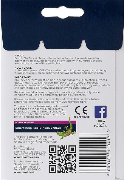 Bostik Blu Tack White – The Original Reusable Adhesive