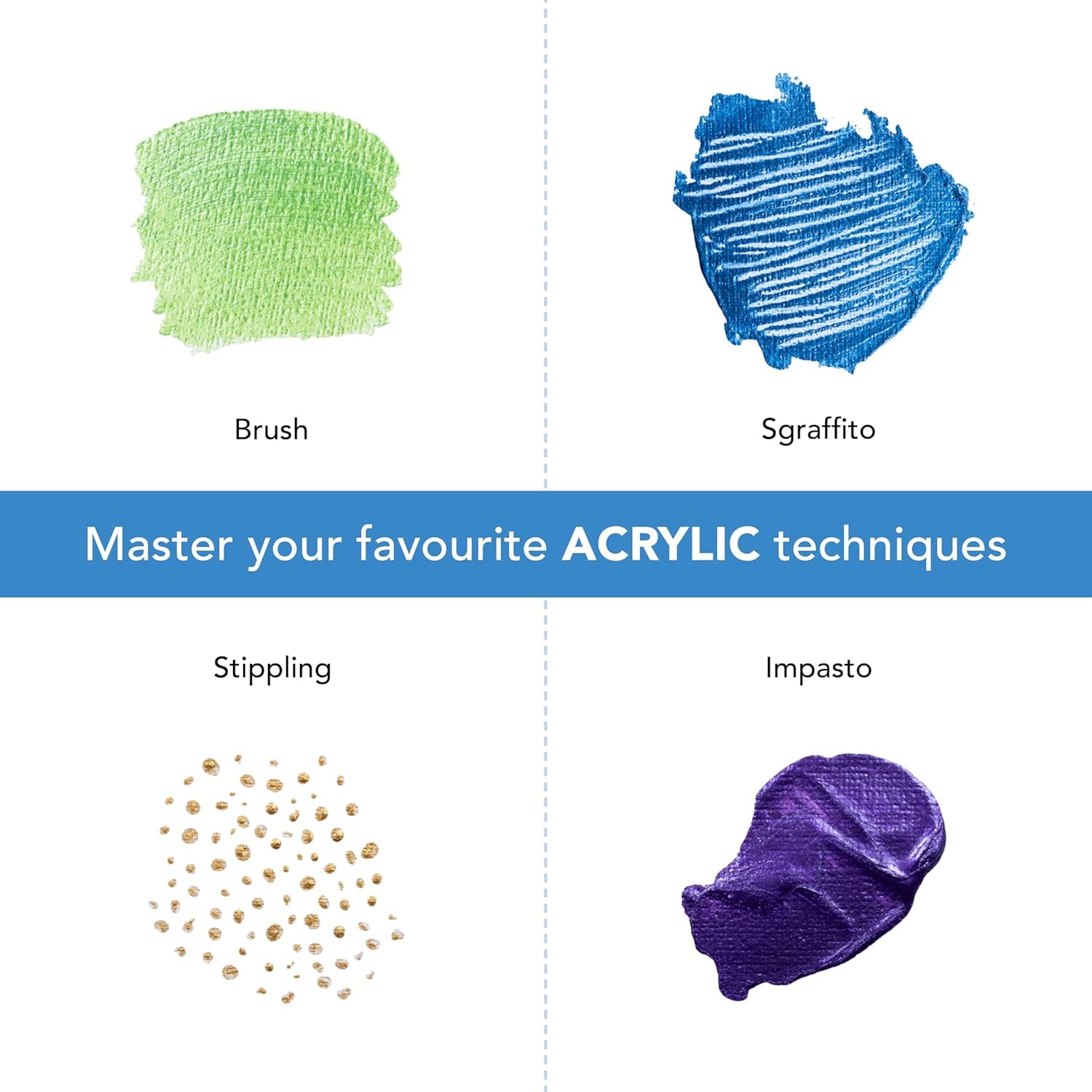 Castle Art Supplies Metallic Acrylic Paints Set | New Improved Formula | 24 X 12Ml Tubes for Adult Artists, Beginners and Crafters to Add Shimmering Quality (New Improved Formula)