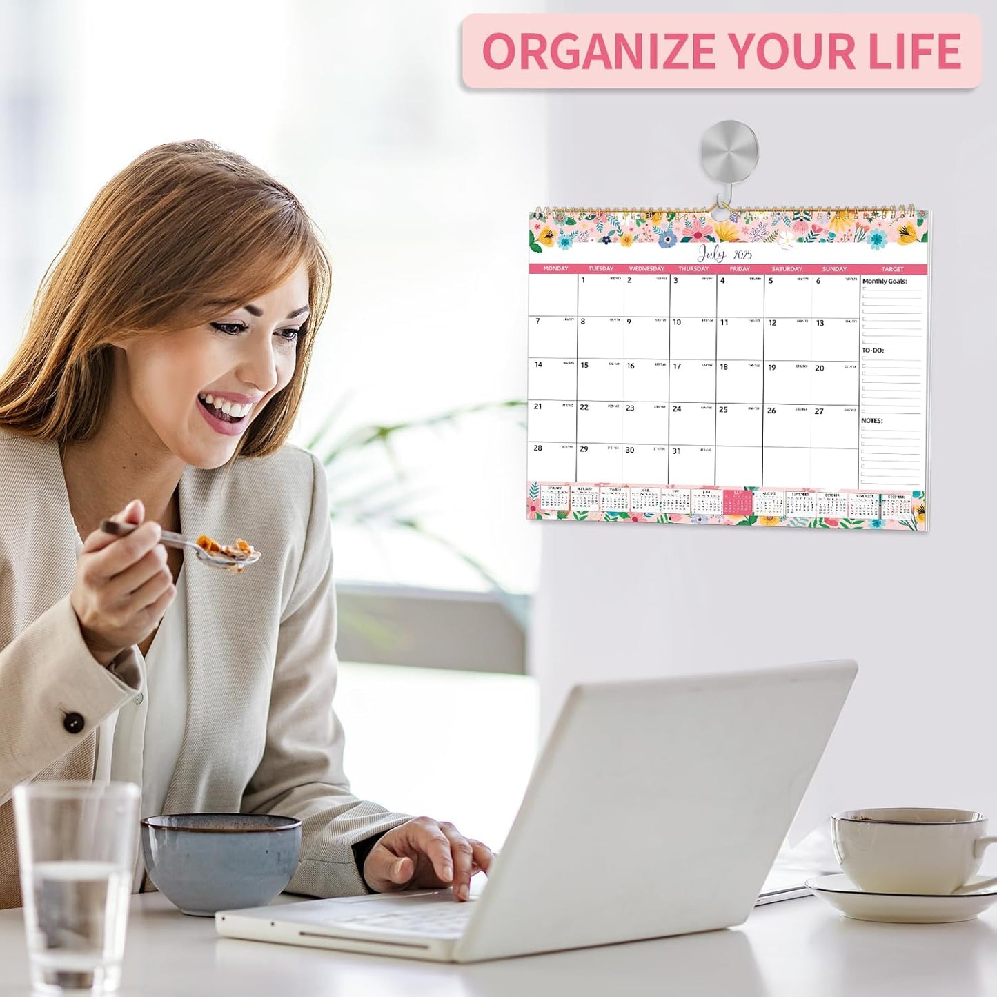 2025-2026 Wall Calendar – 18-Month Planner for Organization & Productivity