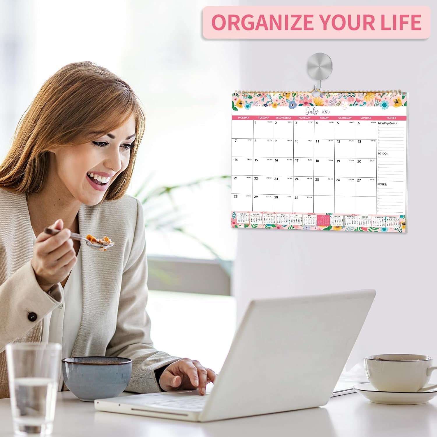 2025-2026 Wall Calendar – 18-Month Planner for Organization & Productivity
