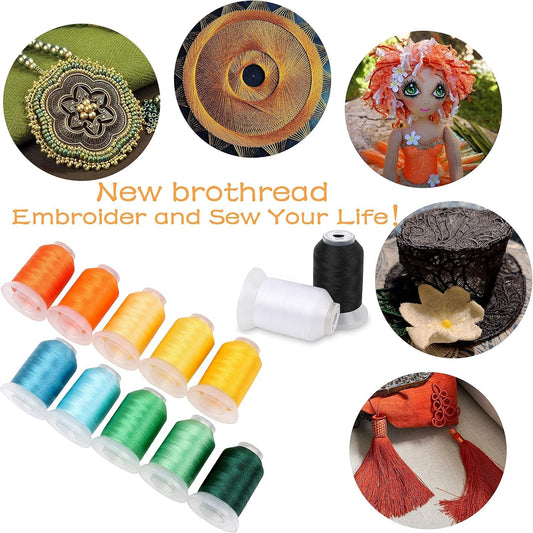 New brothread 40-Spool Polyester Machine Embroidery Thread Kit – Vibrant, Durable & High-Quality