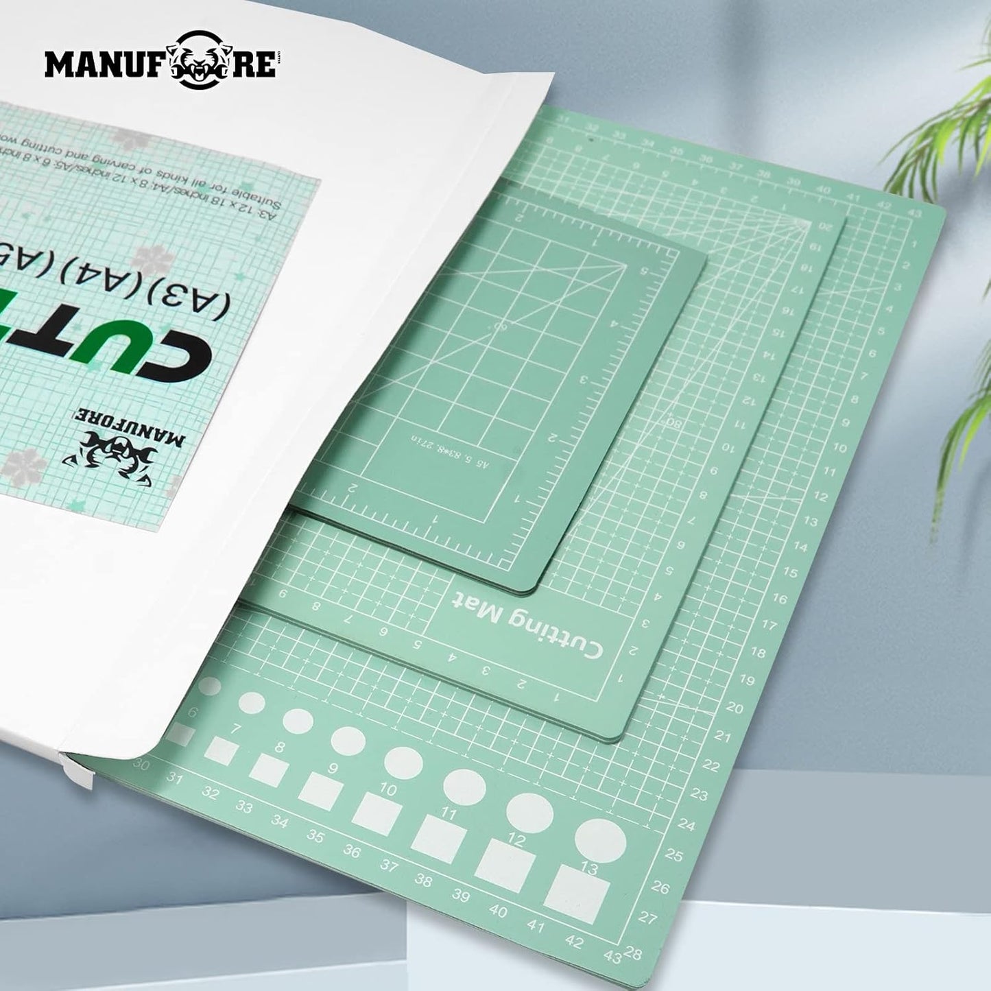 Self-Healing Cutting Mat Set – A3, A4 & A5 (3-Pack, Double-Sided PVC)
