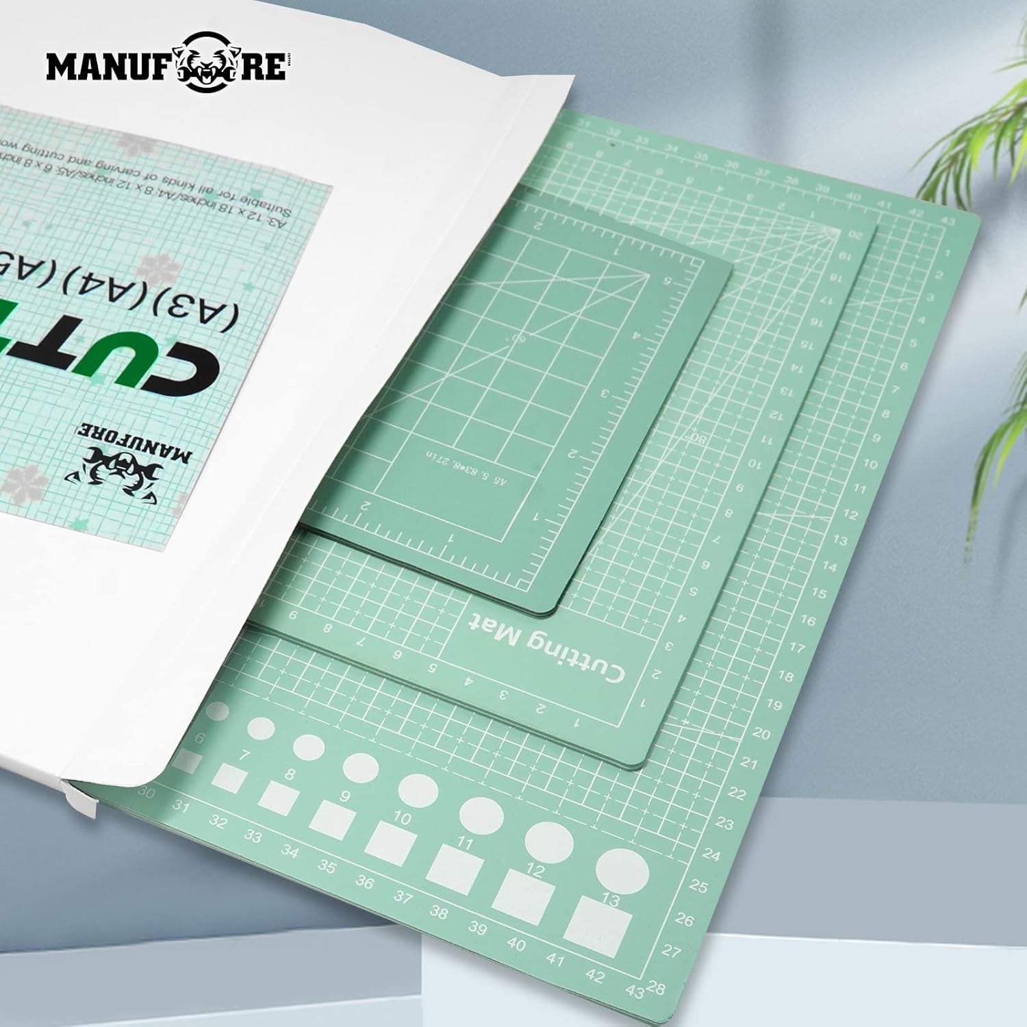 Self-Healing Cutting Mat Set – A3, A4 & A5 (3-Pack, Double-Sided PVC)