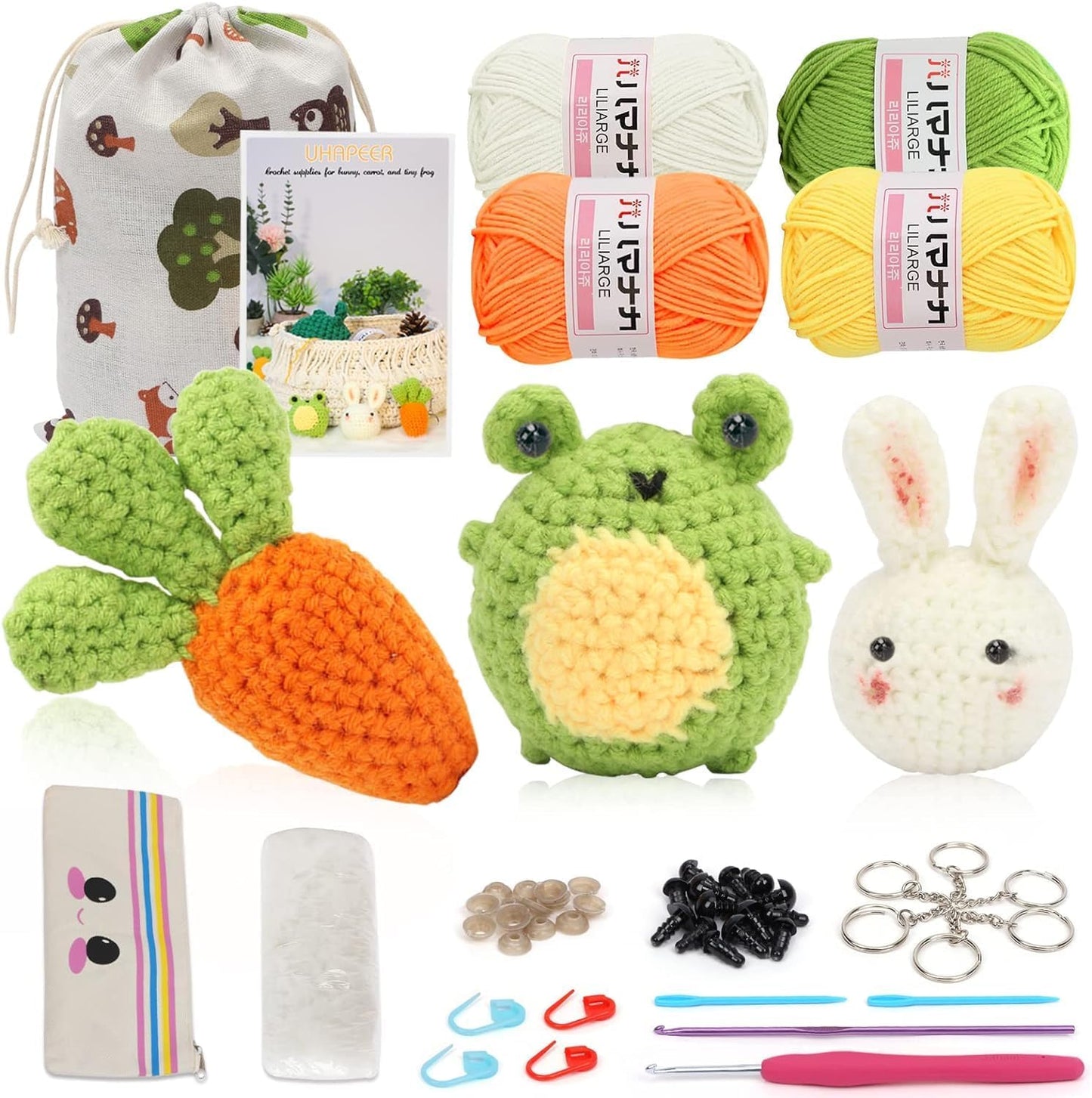 UHAPEER Crochet Kit – Complete Set for Beginners & DIY Enthusiasts