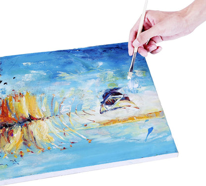 Stretched Canvas – 100% Cotton, Triple-Primed, White (Multiple Sizes & Packs)