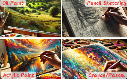 Stretched Canvas – 100% Cotton, Triple-Primed, White (Multiple Sizes & Packs)