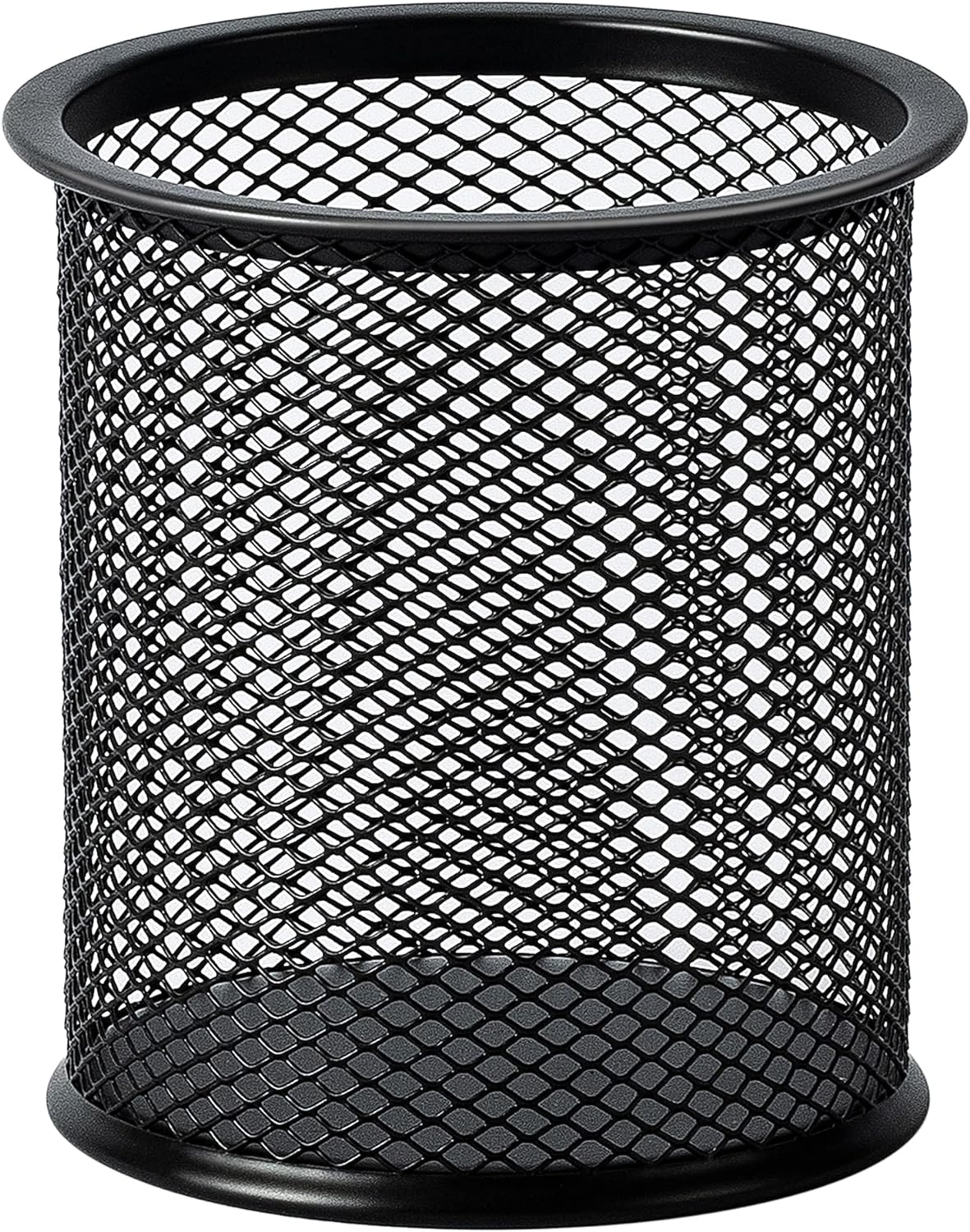 Mesh Pencil Cup – Black Steel, Cone Design