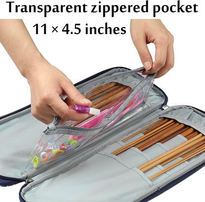 All-in-One Bamboo Knitting & Crochet Kit – 36-Piece Needle Set with Tools & Storage Case