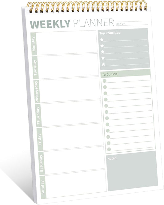 Undated Weekly Planner Pad – Flexible, Organized & Perfect for Productivity