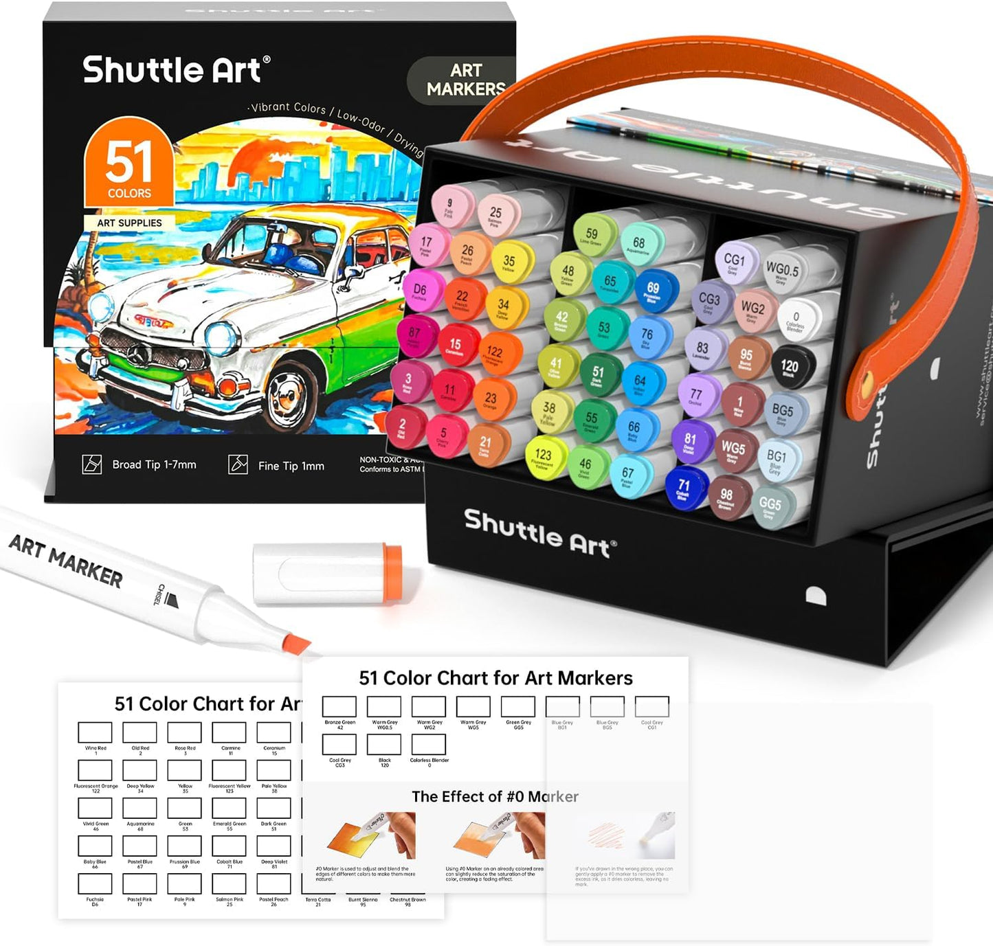Shuttle Art 89-Piece Dual Tip Marker Set