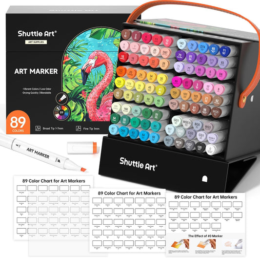 Shuttle Art 89-Piece Dual Tip Marker Set