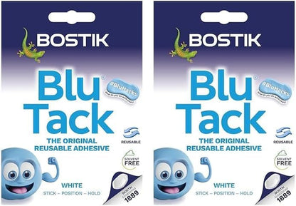 Bostik Blu Tack White – The Original Reusable Adhesive