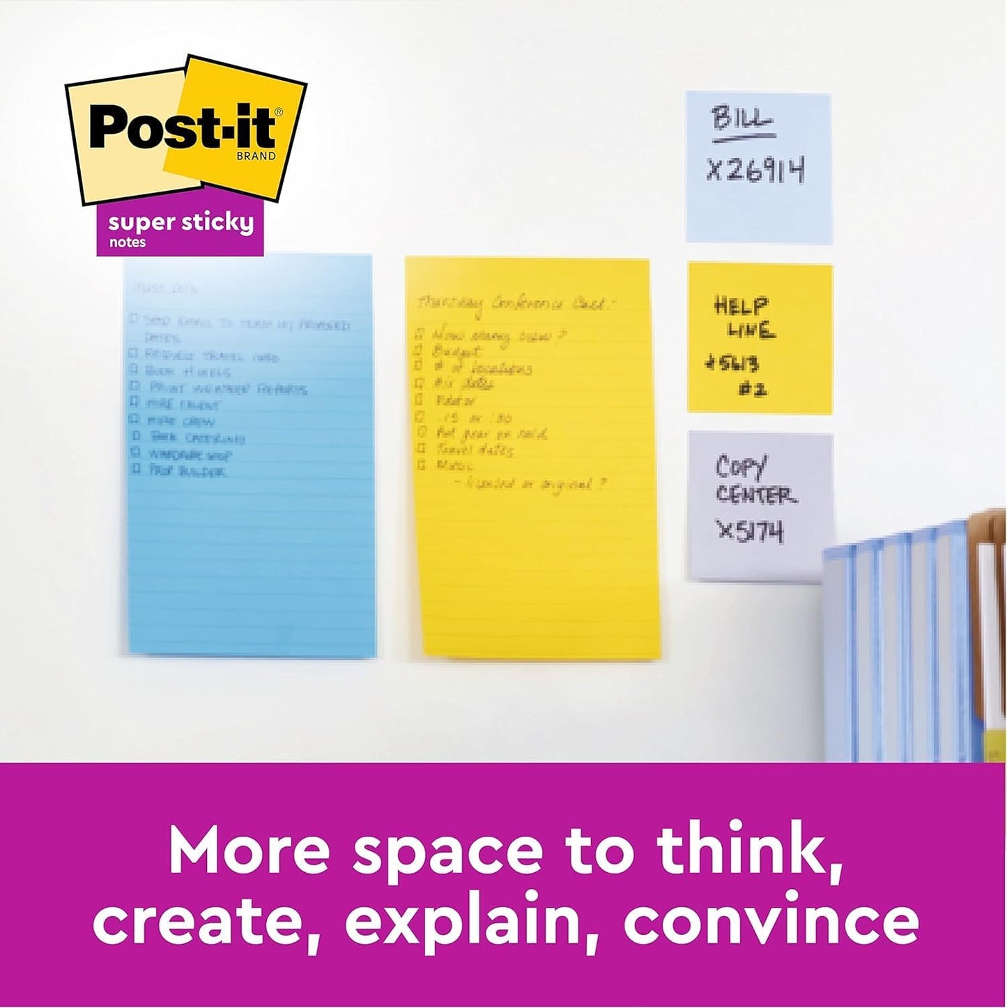 Post-it Super Sticky Notes – Extra Strong Adhesion for Big Ideas